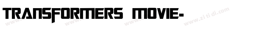 Transformers Movie字体转换